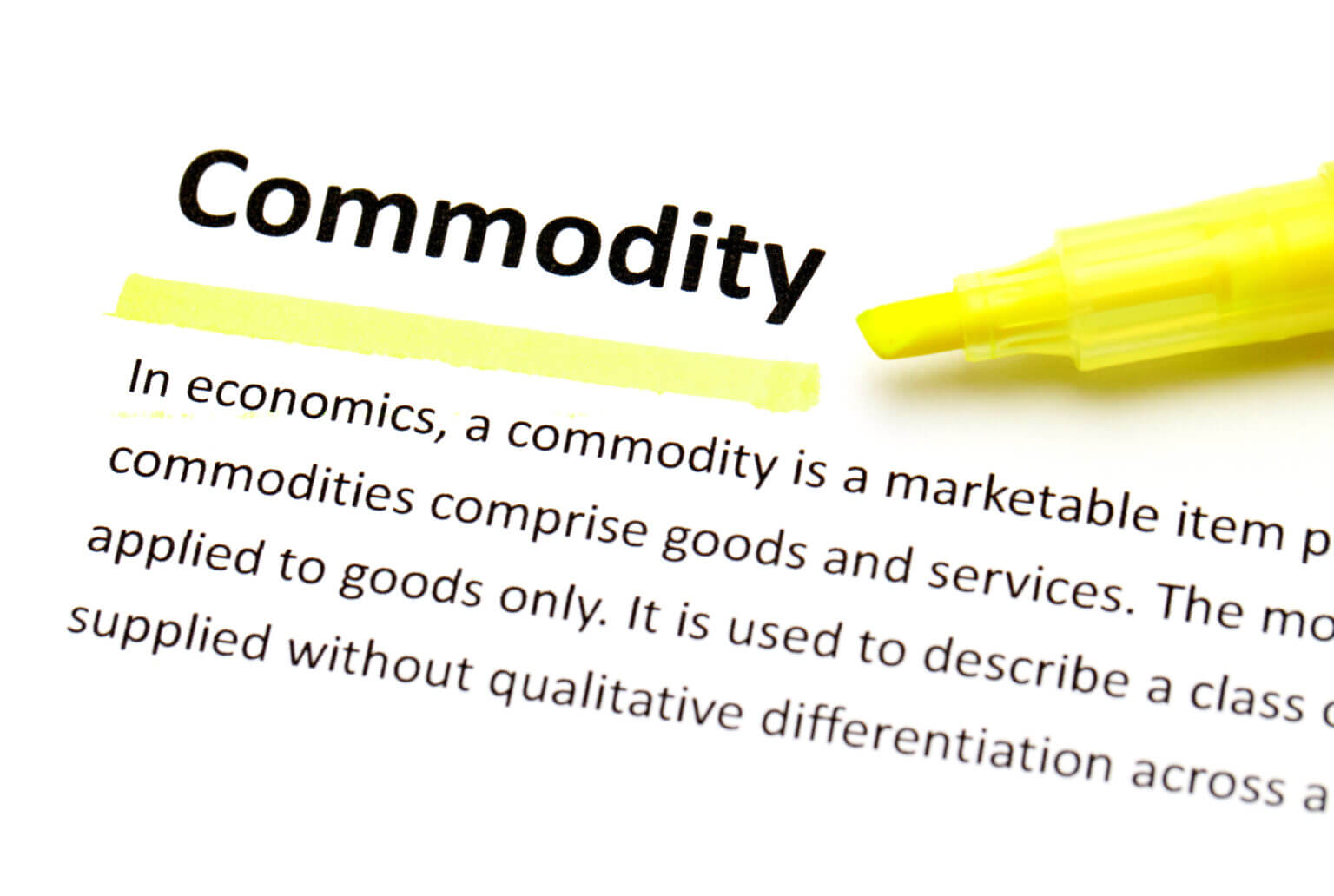 export commodities definition